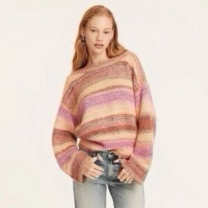 J.Crew wide-sleeve alpaca-blend sweater in ombré stripe